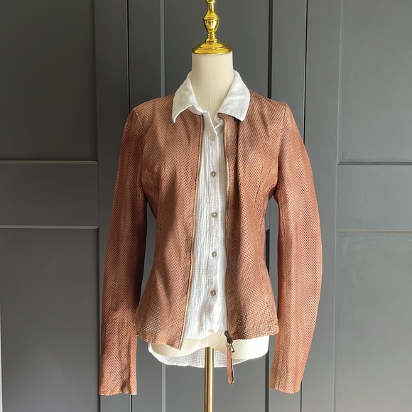 Marco Delli laser cut leather jacket - Picture 1 of 9